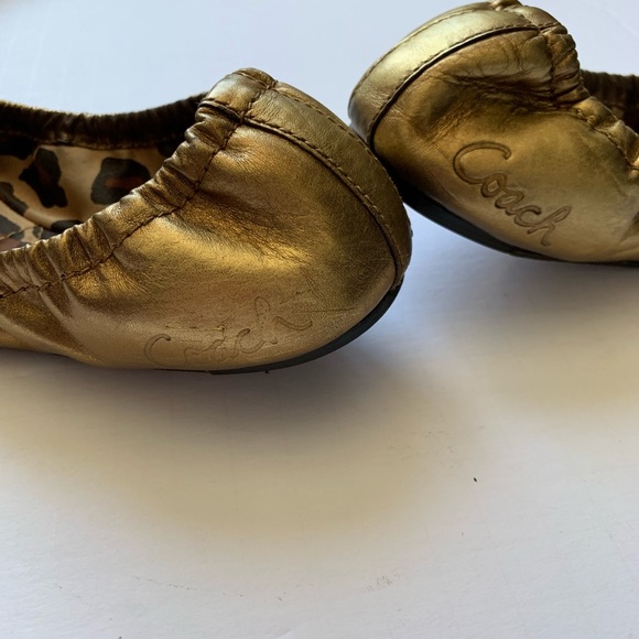 Coach Bronze Ballet Flats - Picture 6 of 8